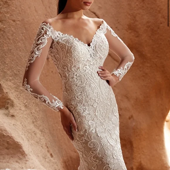 eddy k long sleeve wedding dress Lillian